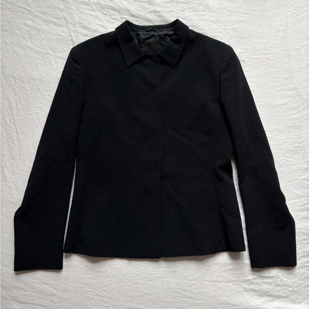 Vintage 1996 Prada Tailored Minimalist Jacket – Black – Size 46